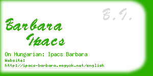 barbara ipacs business card